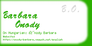 barbara onody business card